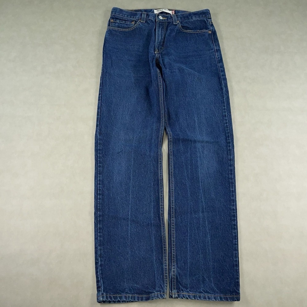 Vintage Levis 505 Jeans Mens 32x34 Blue Dark Wash Regular Fit Denim Y2K